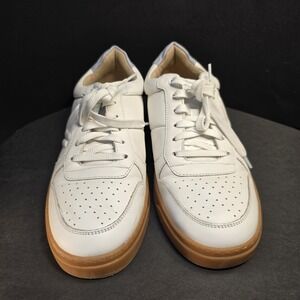 Vionic Mens Lucas Sneaker Size 11.5M White Leather Lace-up Shoes Comfort Low Top